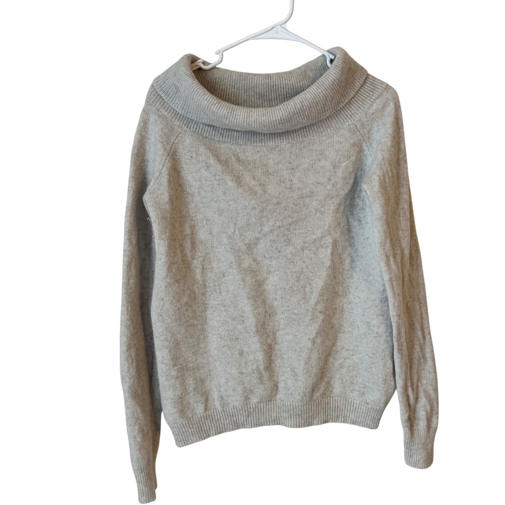 Brandy Melville Light Gray Wool Blend Cowl Neck Raglan Sweater MNJ280